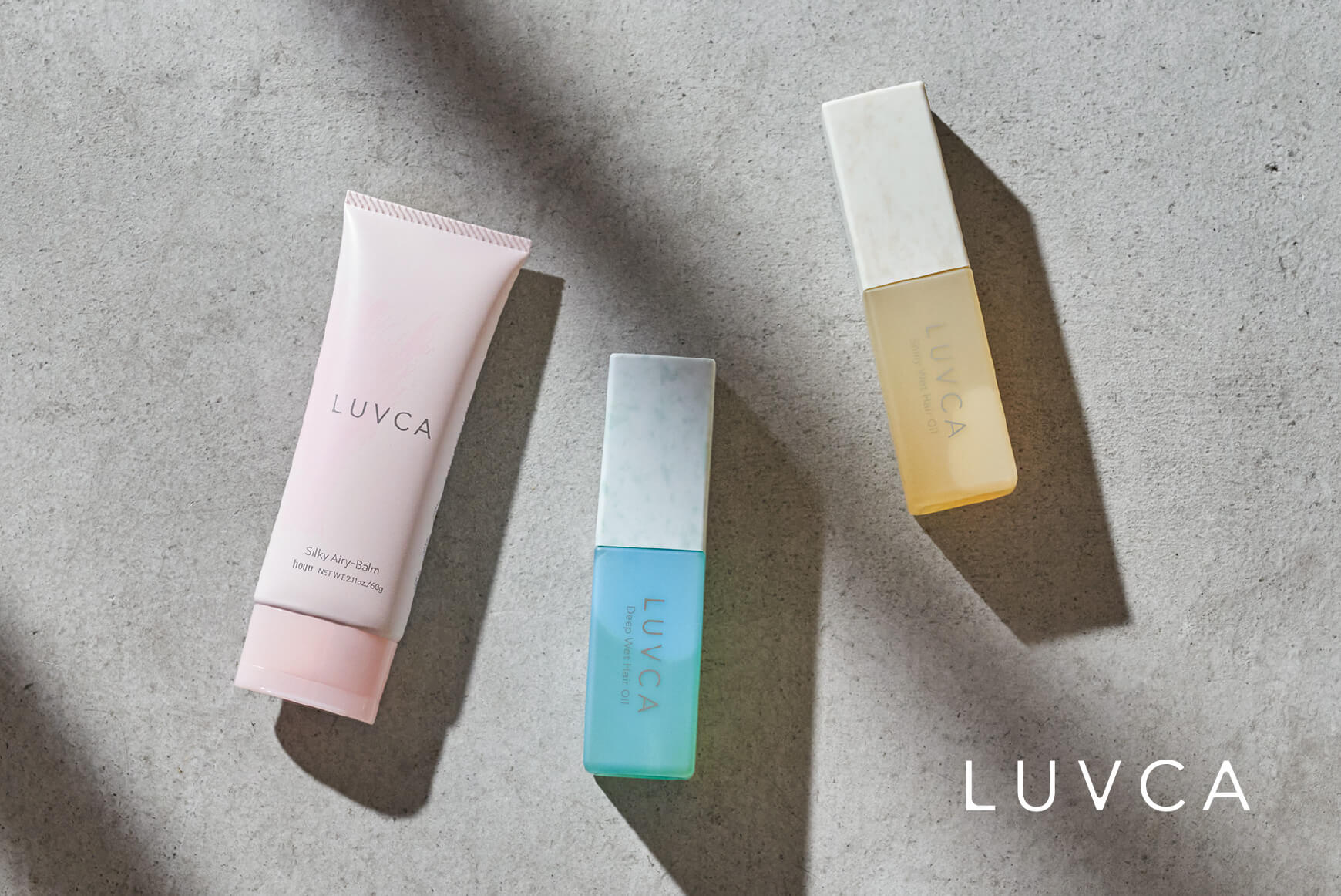 ヘアコスメ LUVCA ブランディング パッケージデザイン画像