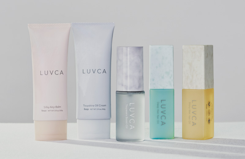 ヘアケアコスメ LUVCA ブランディング パッケージデザイン画像